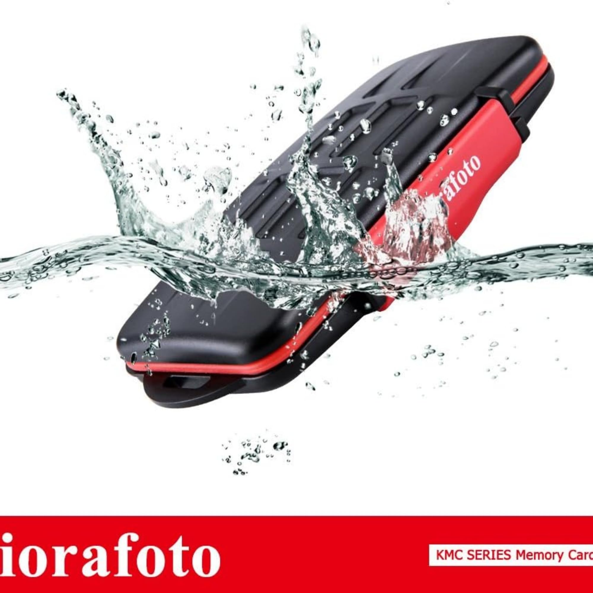 Kiorafoto Porta SD Card, 24 Slot per 12 SD SDXC SDHC Cards + 12 TF Micro SDXC SDHC Cards, IPX5 Impermeabile e Antiurto, con Moschettone, Compatta e Portatile