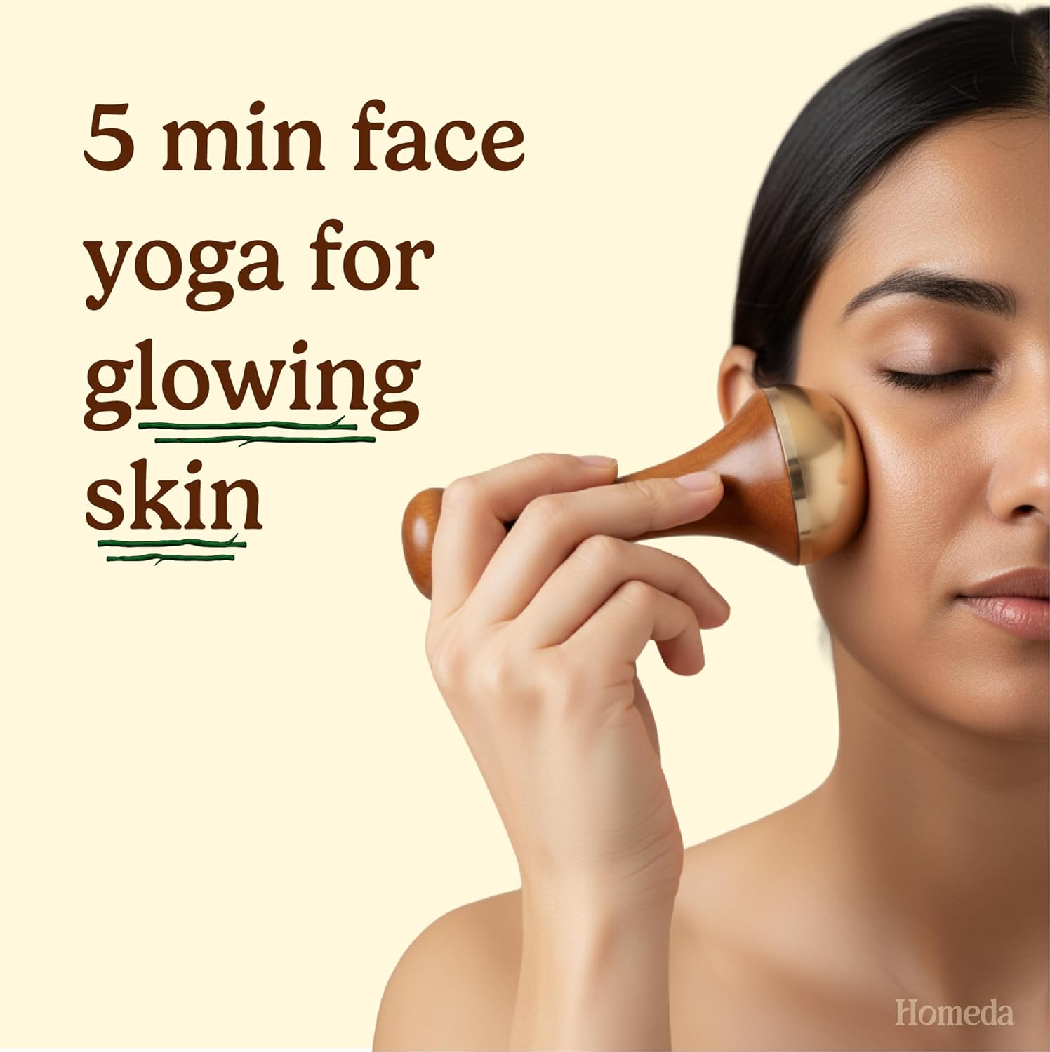 Kansa Wand Ayurveda Foot Massager - Indian Skincare Tool - SWA Kansa Wand for Feet & Face Relazation, Wellness & Detox - Ayurveda Gifts (Single Bowl) - Image 6