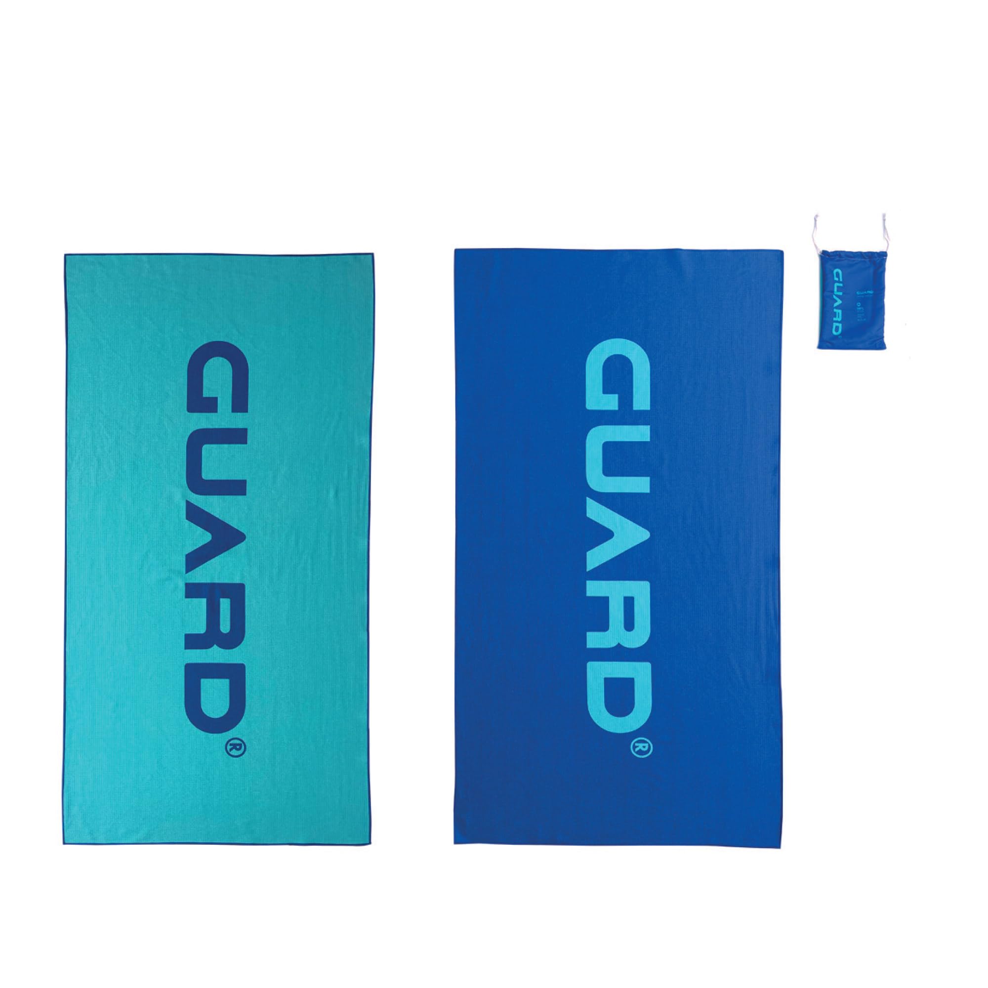 GUARD® G.TOWEL Telo mare grande in microfibra senza sabbia – 100% poliestere riciclato, ad asciugatura rapida, super assorbente, leggero asciugamano da viaggio per surf, nuoto, spiaggia, palestra