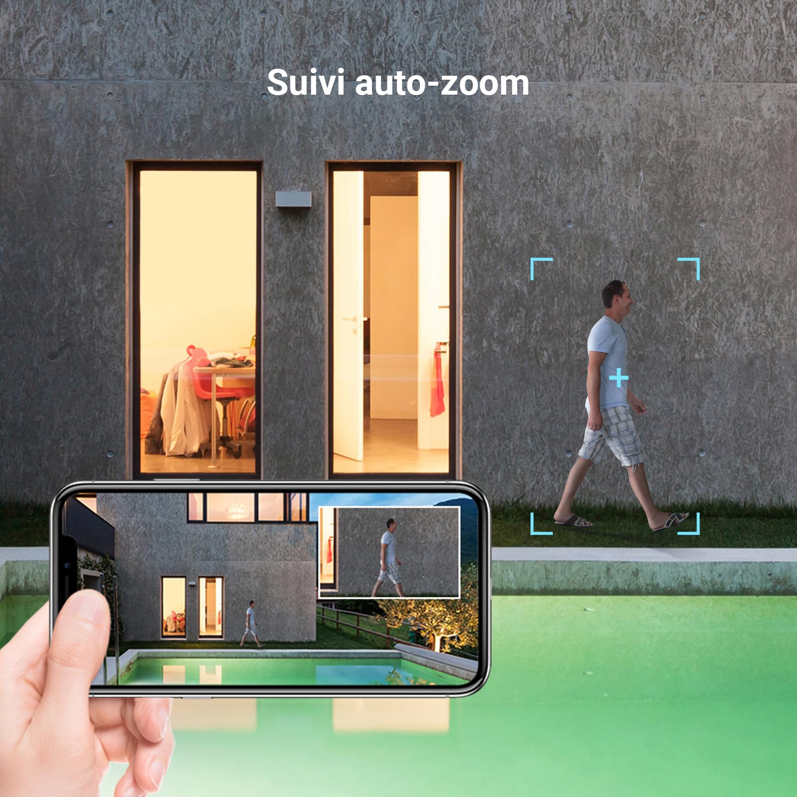EZVIZ H80x Caméra Surveillance WiFi Extérieure 4K à Double Objectif, Colorfull Vision Nocture, Détection de Personnes/Véhicules, Zoom et Suivi automatiques, Défense Active, Audio Bidirectionnel
