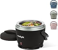 Crock-Pot 20-Ounce Electric Lunch Box Food Warmer - Black Licorice Portable Spill-Proof for Office, Travel & On-the-Go, Dishwasher Safe