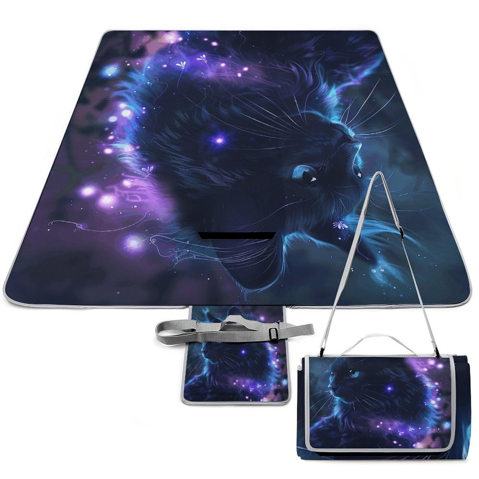Couverture de pique-nique violette 147x147 cm imperméable et pliable haut de gamme
