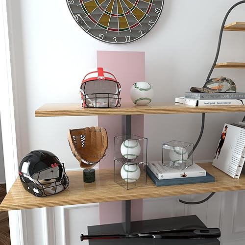 Miniatura 3 de 1 vitrina de béisbol, cajas de béisbol acrílicas protegidas contra los rayos UV, cubo transparente autógrafo de bolas de exhibición para pelota de