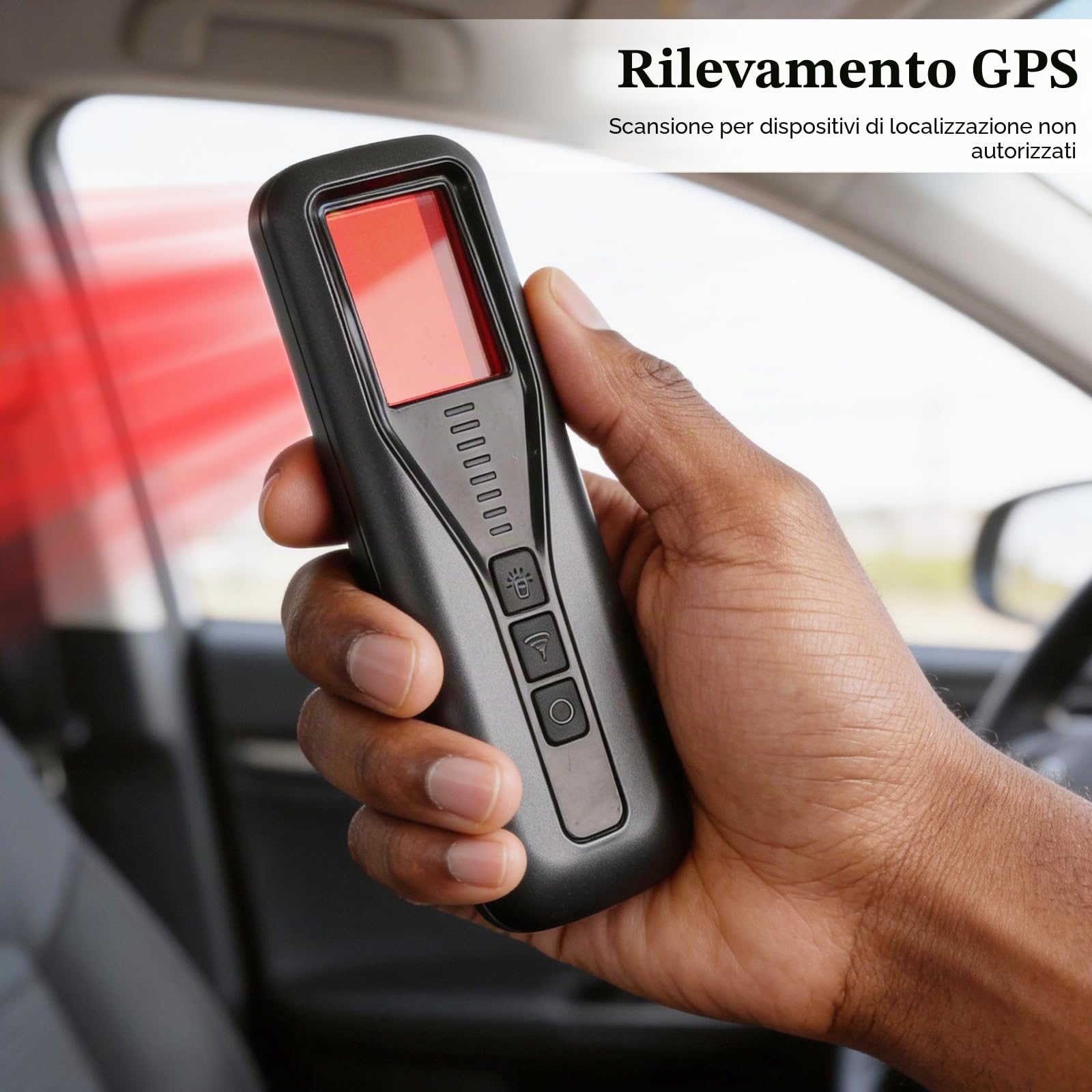 Rilevatore Microspie, Rilevatore Telecamere Nascoste, Fotocamera wireless RF, 5 Livelli Sensibilità, con Adattiva Sensibilità Regolabile per Casa, Ufficio, Hotel, Viaggi