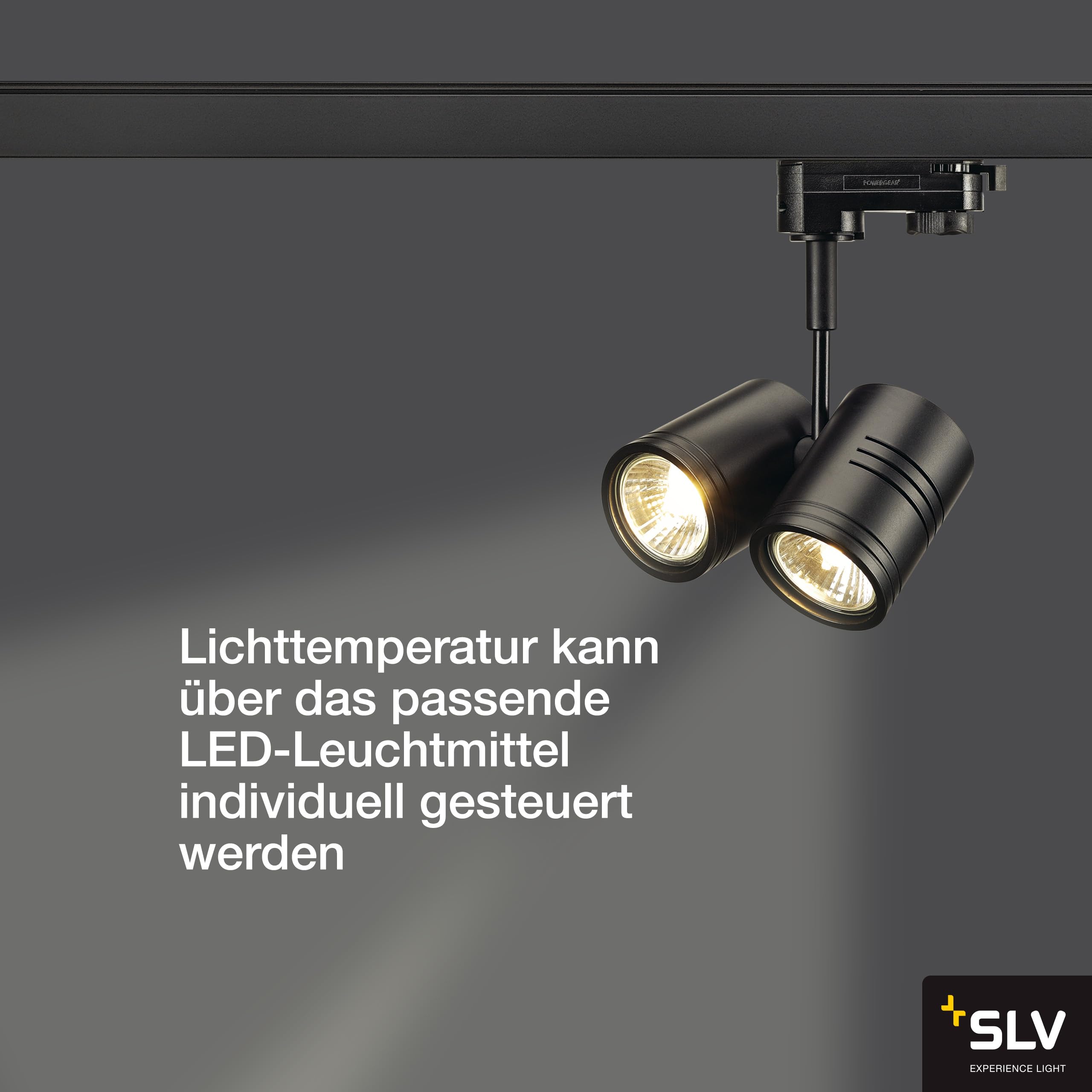 SLV Negro trifásico BIMA 2, Foco led, proyector, luminaria de Techo, Sistema de Carril, iluminación de Interior / GU10 50 W