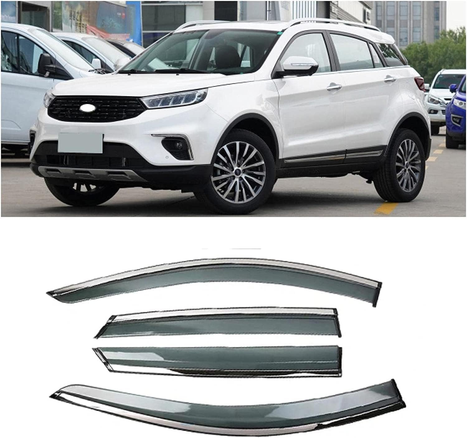PANXUC Car Wind Deflectors for Ford Territory 2019-2020, Side Window Wind Rain Deflector Window Visor Sun Rain Guard Smoke Guards