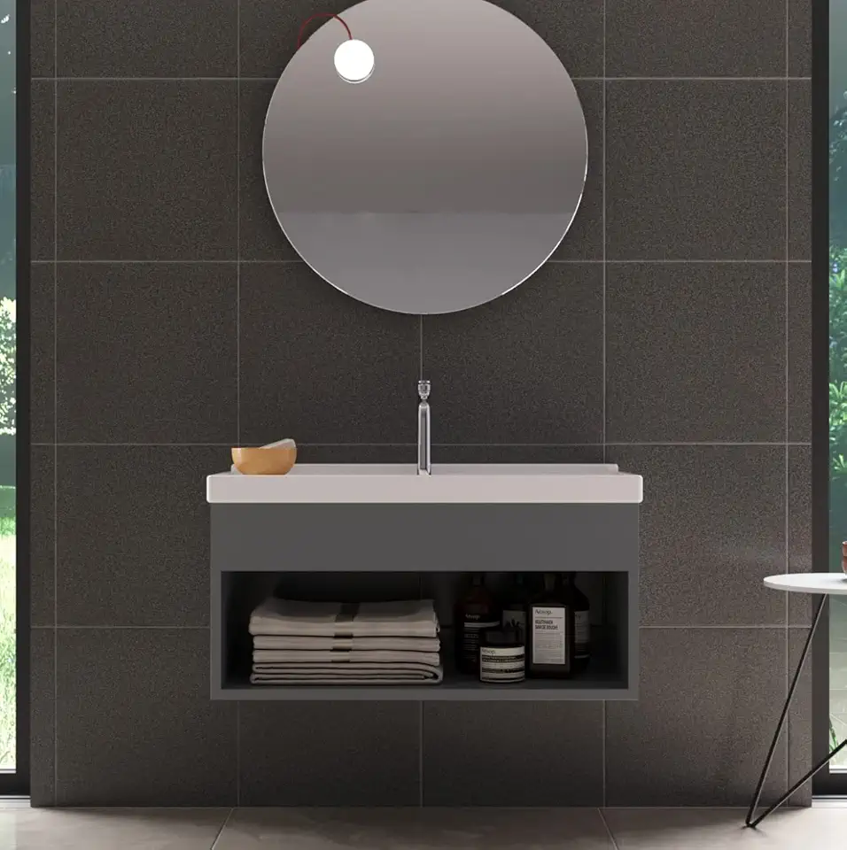 Gabinete com Cuba para Banheiro 100% MDF Gianduia Zoff