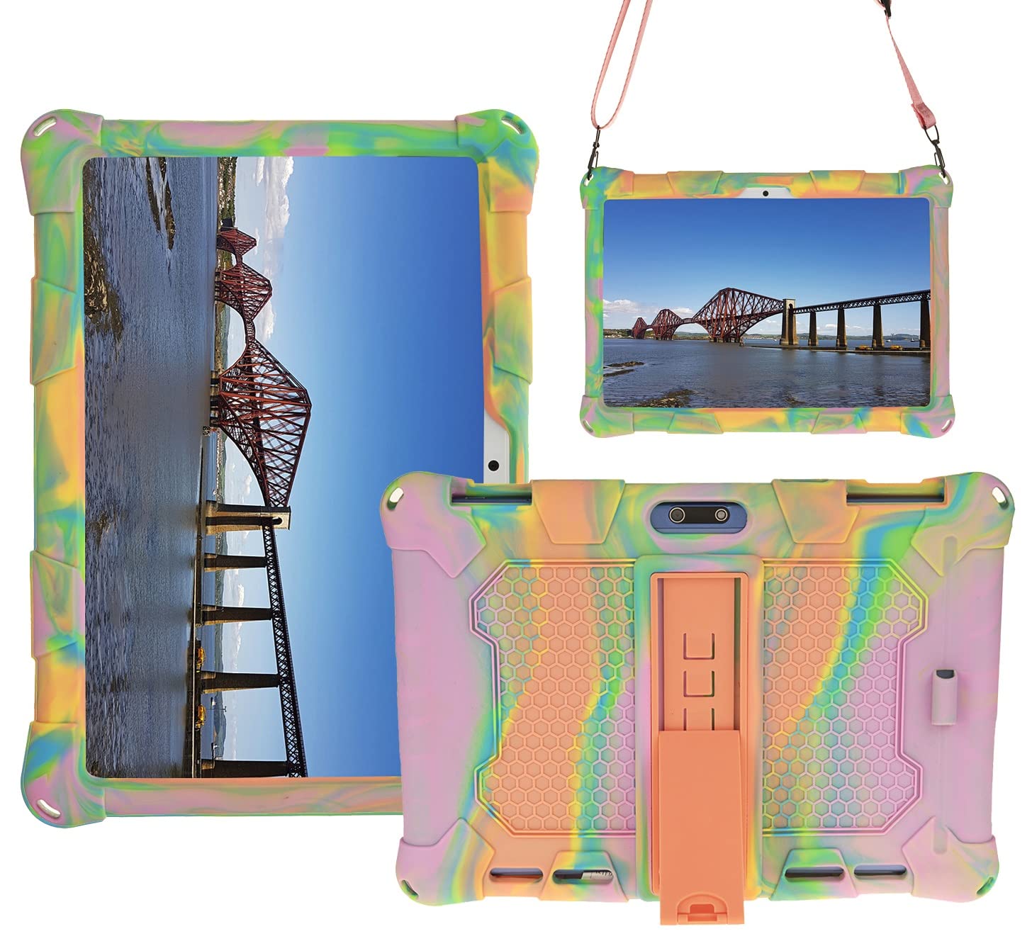 AKNICI Silicone Case for Dragon Touch Notepad K10/Max10/Max10 Plus,ZONKO K105/Z105,MEIZE K105,Lectrus 10,Hoozo 10.1,Victbing 10,WECOOL 10,FEONAL 10.1,Winsing 10,ANTEMPER 10,Veidoo 10.1, Rose Pink