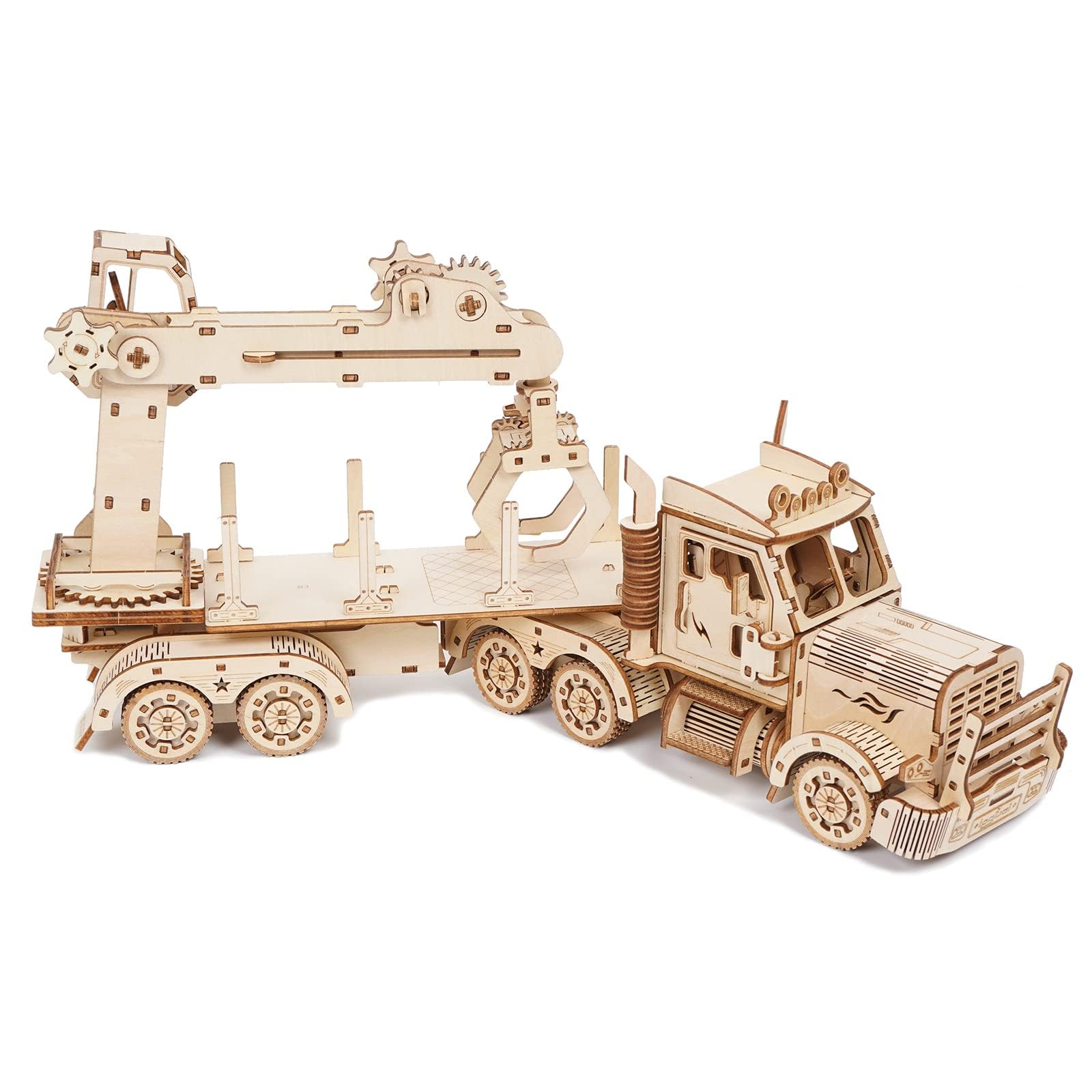 Puzzles en Bois 3D, kit de modèle de Grue de Camion en Bois, Ensemble de Construction mécanique à Assembler soi-même pour Adultes de 14 Ans et Plus, Cadeau d'anniversaire de Noël, 428 pièces
