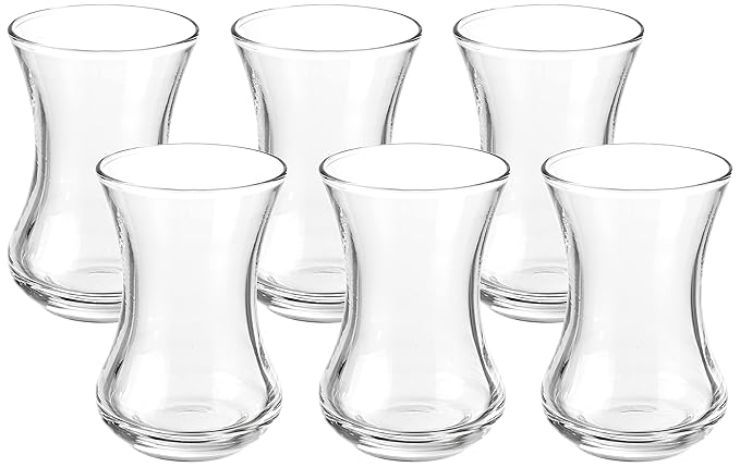 Amazon Brand – Solimo Multipurpose Glass 120ml, Set of 6, Transparent at Rs. 321