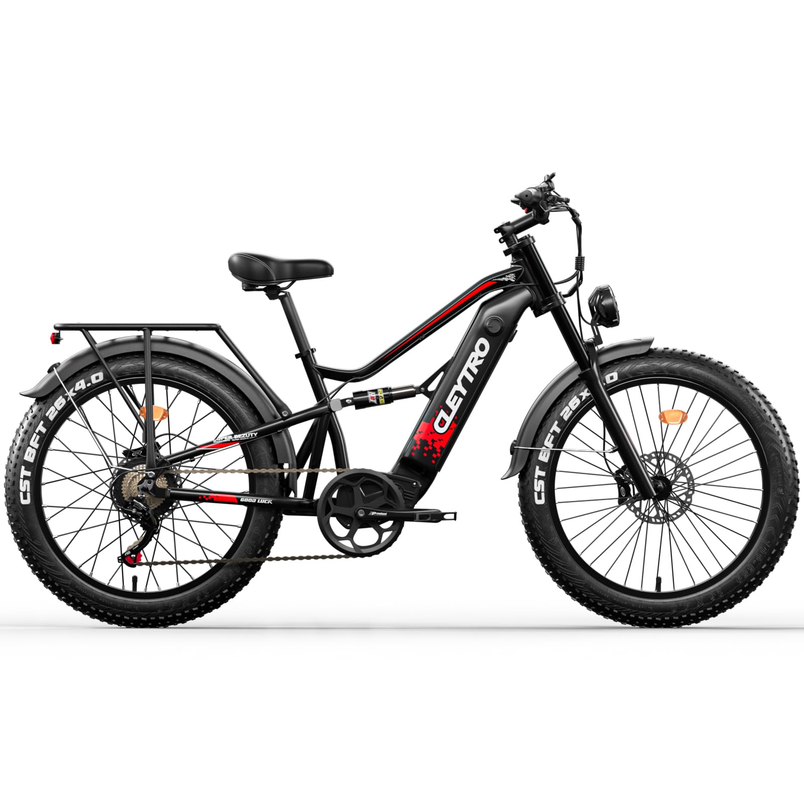 tifgalop Bici elettrica per Adulti, Bici elettrica Fuoristrada da 26 Pollici, Doppi Ammortizzatori, 7 velocità, Batteria al Litio 48V 18Ah, Autonomia di Crociera Fino a 45-90 Km