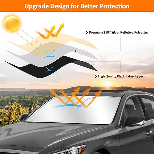 Miniatura 31 de D-Lumina Winshield - Parasol para Lexus is Sedan 2014-2020, protector solar frontal plegable bloquea los rayos UV, parasol para ventana, accesorios