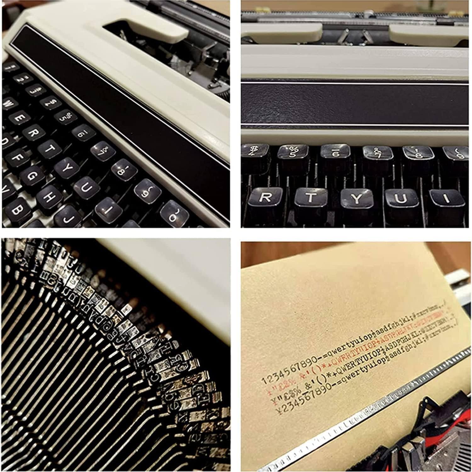 Máquina de escribir mecánica - Máquina de escribir manual portátil vintage para escritura creativa, notas o cartas - Diseño antiguo tradicional - Perfecto para escritores y entusiastas