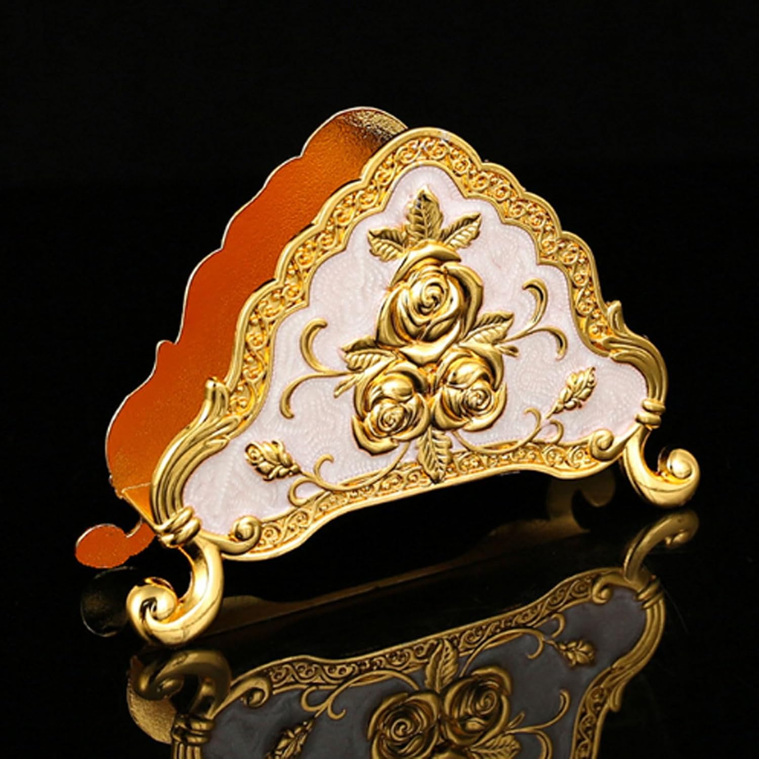 Vintage Hotel-Style Home Accessory European Silver-Plated Paper Towel Holder Ornate Metal Napkin Stand