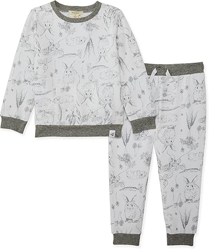 Burt's Bees Baby Baby Boys' Long Sleeve Tee and Tie-Up Pant Set