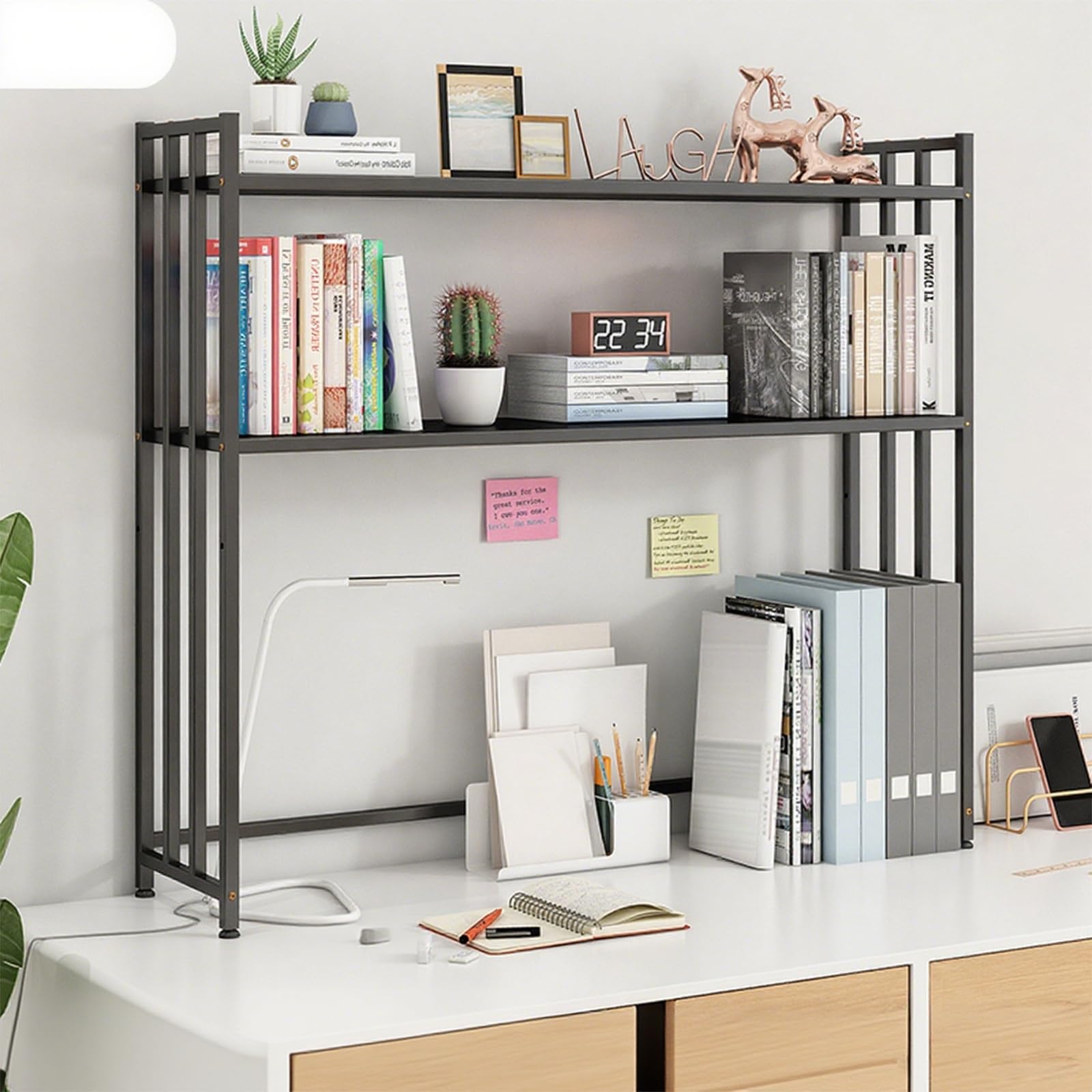 Estante de metal para escritorio y organizador de monitor Slish para oficina en casa y estudio