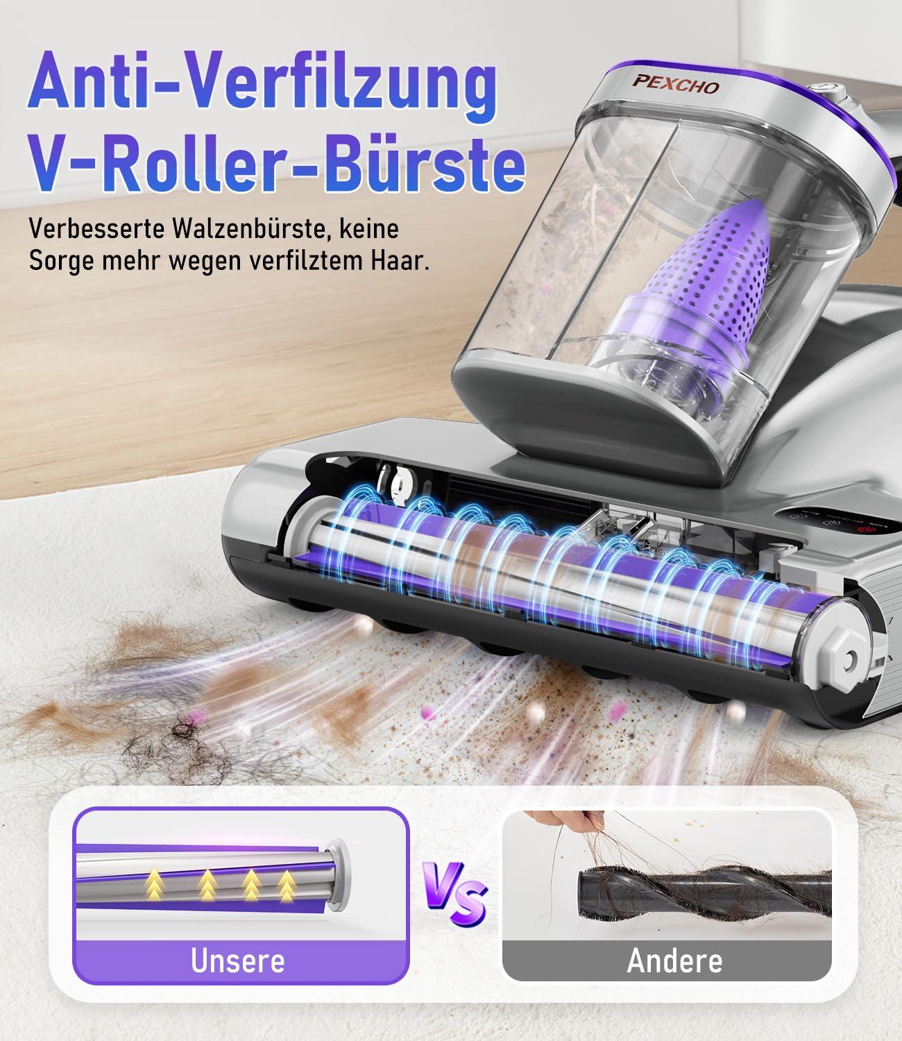 PEXCHO PM600 Milbensauger mit UV-Licht