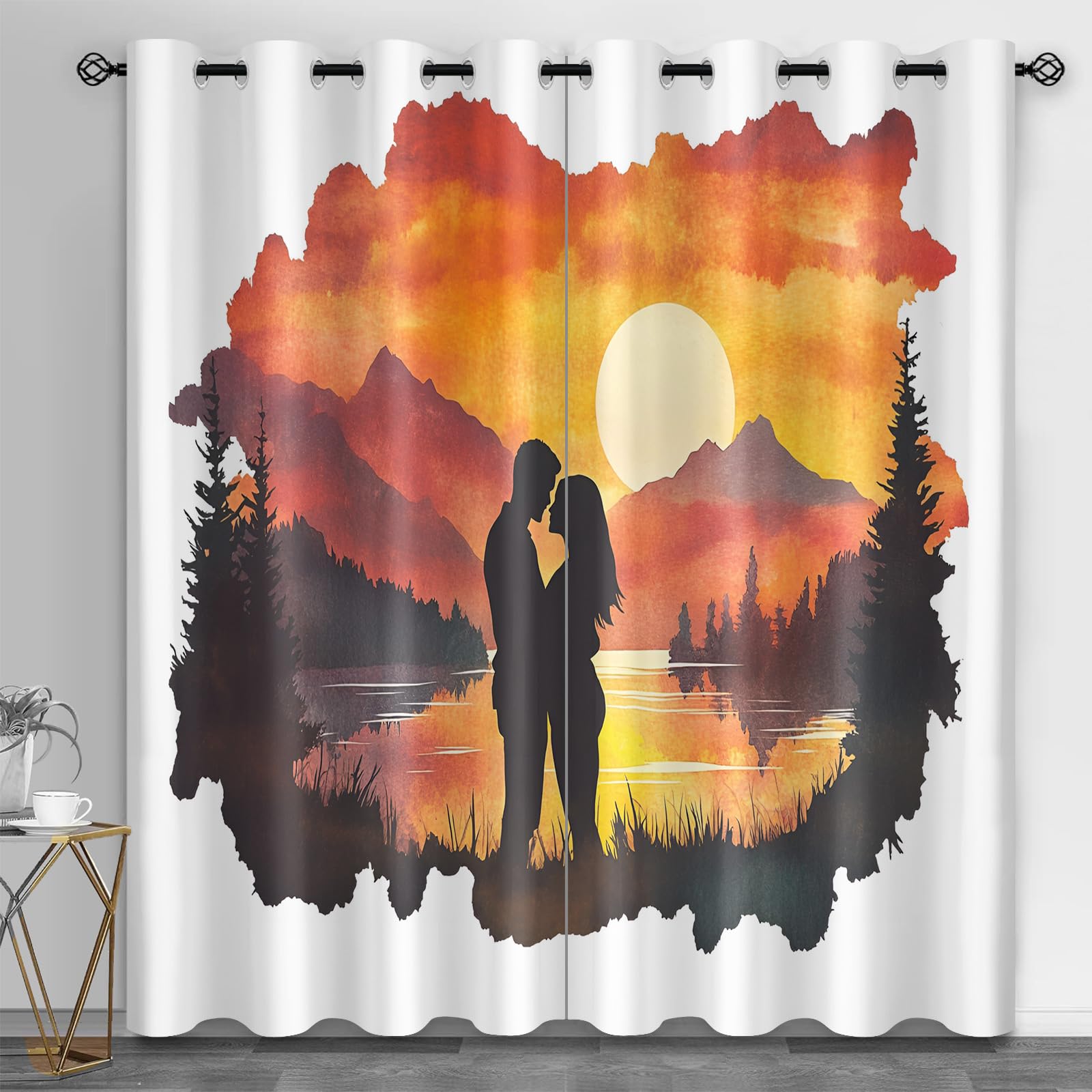 Rideau coucher de soleil 117x182cm pour illuminer votre salon
