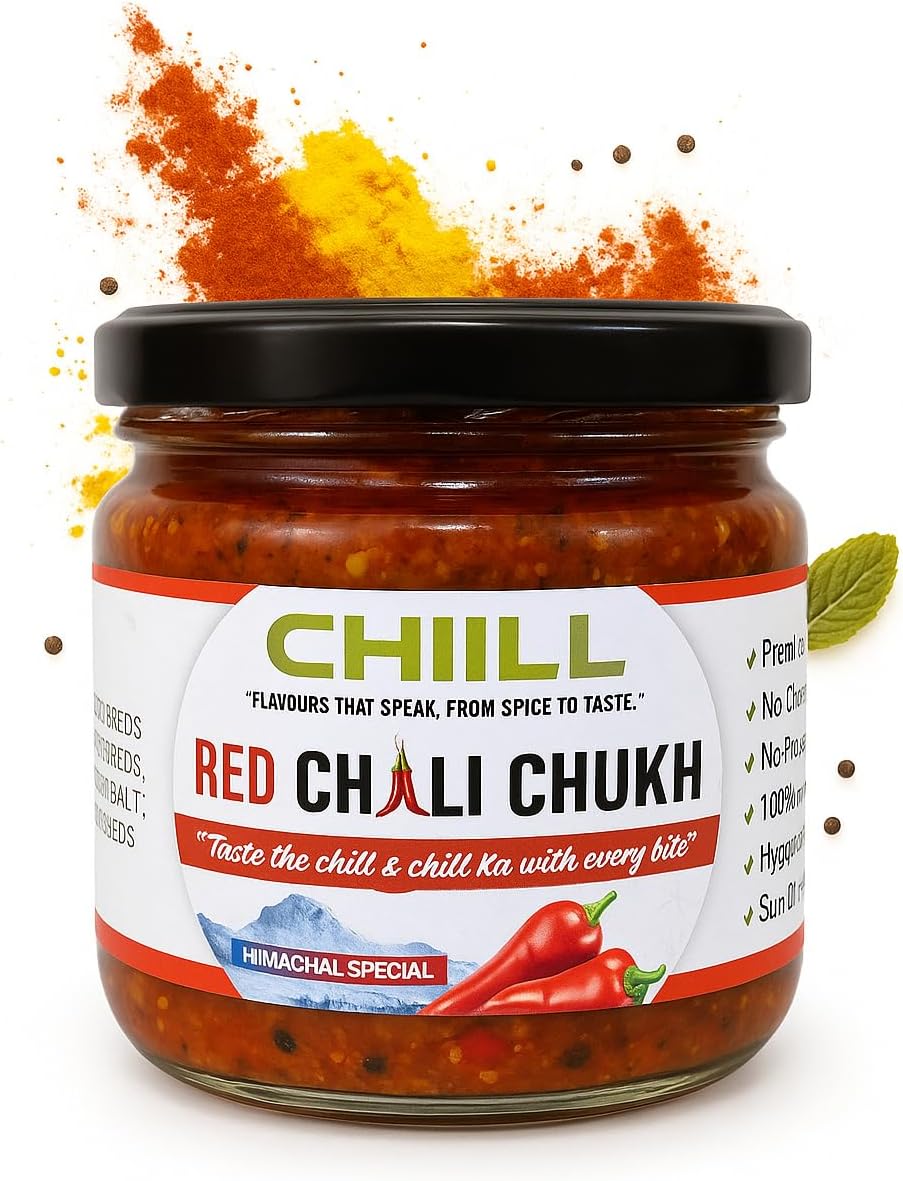 CHIILL Red Chilli Pickle | No Artifical Preservatives | Chamba Chukh | Traditional Himachali Recipe Red Chilli achar | Lal Mirch Achar | No artifical preservatives | Red Mirchi Pickles | 300 gm