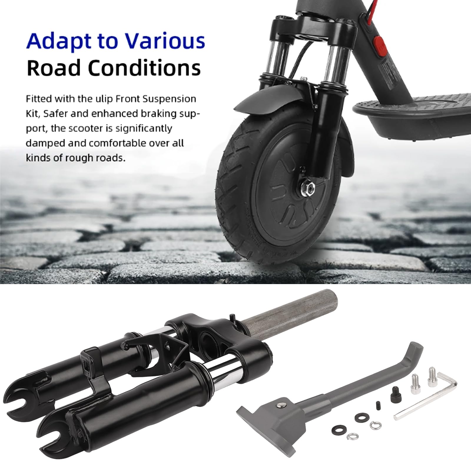 Aisny Horquilla de Suspensión para Scooter E, Suspensión para Segway Ninebot MAX G30D G30LD G30D 2 G30LE E-Scooter Amortiguador Horquilla a Prueba de Golpes para Ninebot MAX G30 Modificación