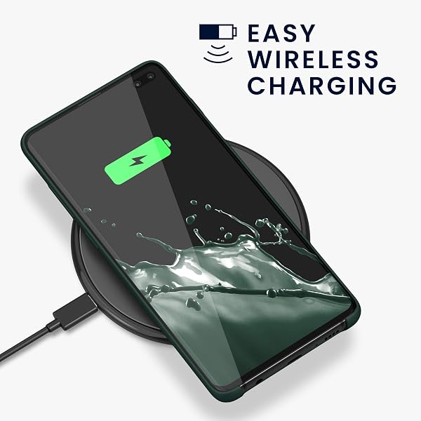 kwmobile Case for Samsung Galaxy S10 Plus / S10+ Case - Soft Cover - Shockproof Silicone - Wireless Charging Blue Green - 5