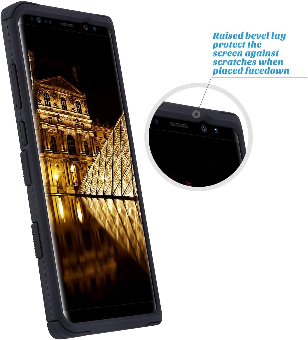 ULAK Note 8 Case,Galaxy Note 8 Case Black, Anti Slip Note 8 Case Anti Scratch Shock Resistance Protective Cover for Samsung Galaxy Note 8 2017 with Soft Silicone Hard PC Case