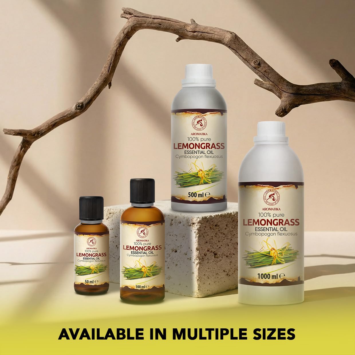 Olejek Eteryczny z Trawy Cytrynowej 100 ml - Cymbopogon Flexuosus - Olejek Aromatyczny do Dyfuzora - Aromaterapia - Świece Zapachowe - Mydła - Odświeżanie Powietrza