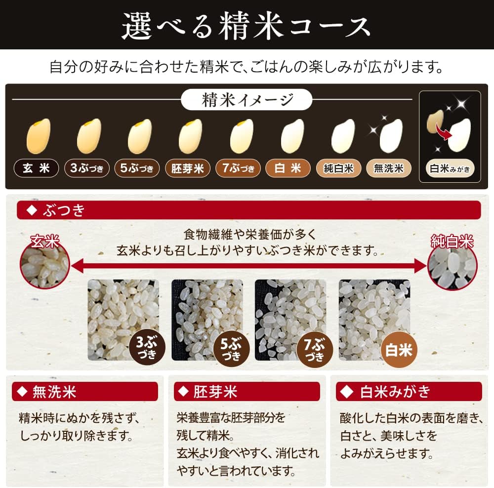 IRIS OHYAMA Rice Polishing Machine KRCI-B5-B (Black)【Japan Domestic Genuine Products】【Ships from Japan】