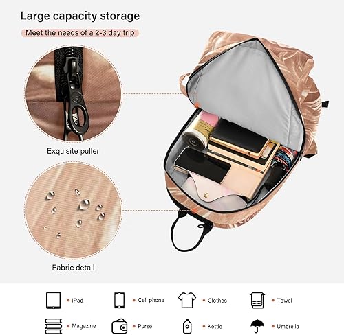 Miniatura 6 de Mochila de pelota de raqueta de tenis, bonita y resistente, con textura de oro rosa, bolsa de deporte de viaje, bolsa de gimnasio para adolescentes,