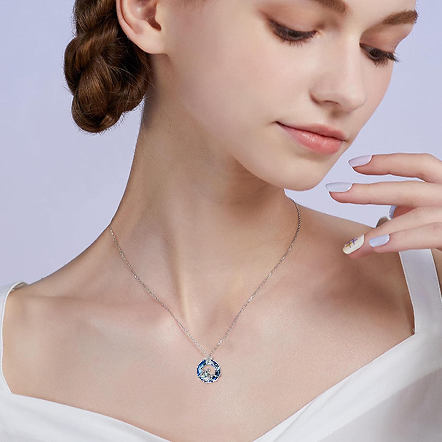 MONGAS Octopus/Moth/Elephant/Horse/Phoenix/Ballerina/Soccer/AA Tree of Life Necklace 925 Sterling Silver Octopus Pendant Beach Necklace Ocean Octopus Jewelry Gifts for Women - Image 2