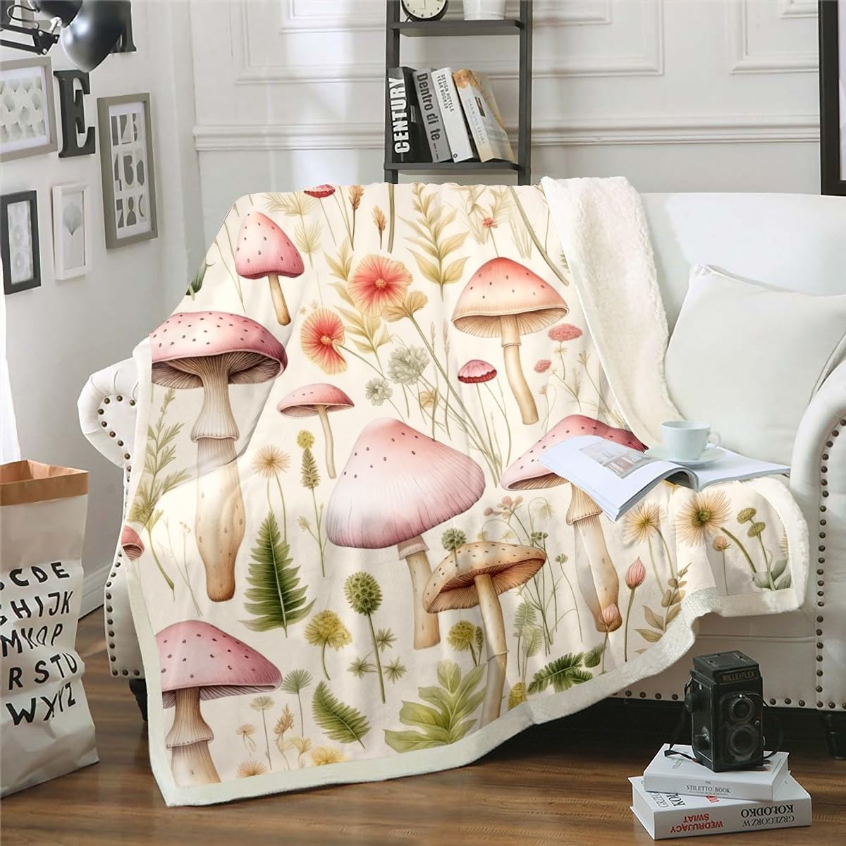 Erosebridal Rainbow Planet Throw Blanket for Kids Boys Girls Psychedelic Galaxy Blanket,Kids Spacecraft Rocket Fleece Blanket Twin Glitter Stars Sherpa Blanket Planet Theme Bedroom Decor