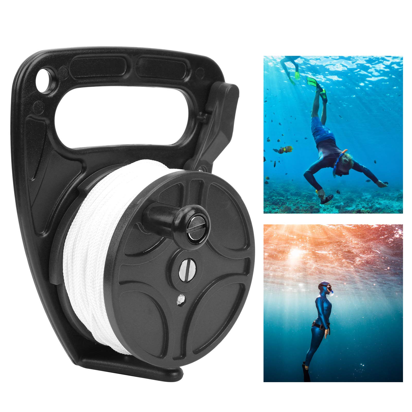 Alomejor Mulinello Subacqueo Portatile 88 Metri Bobina da Immersione Compatta per Kayak Ancoraggio