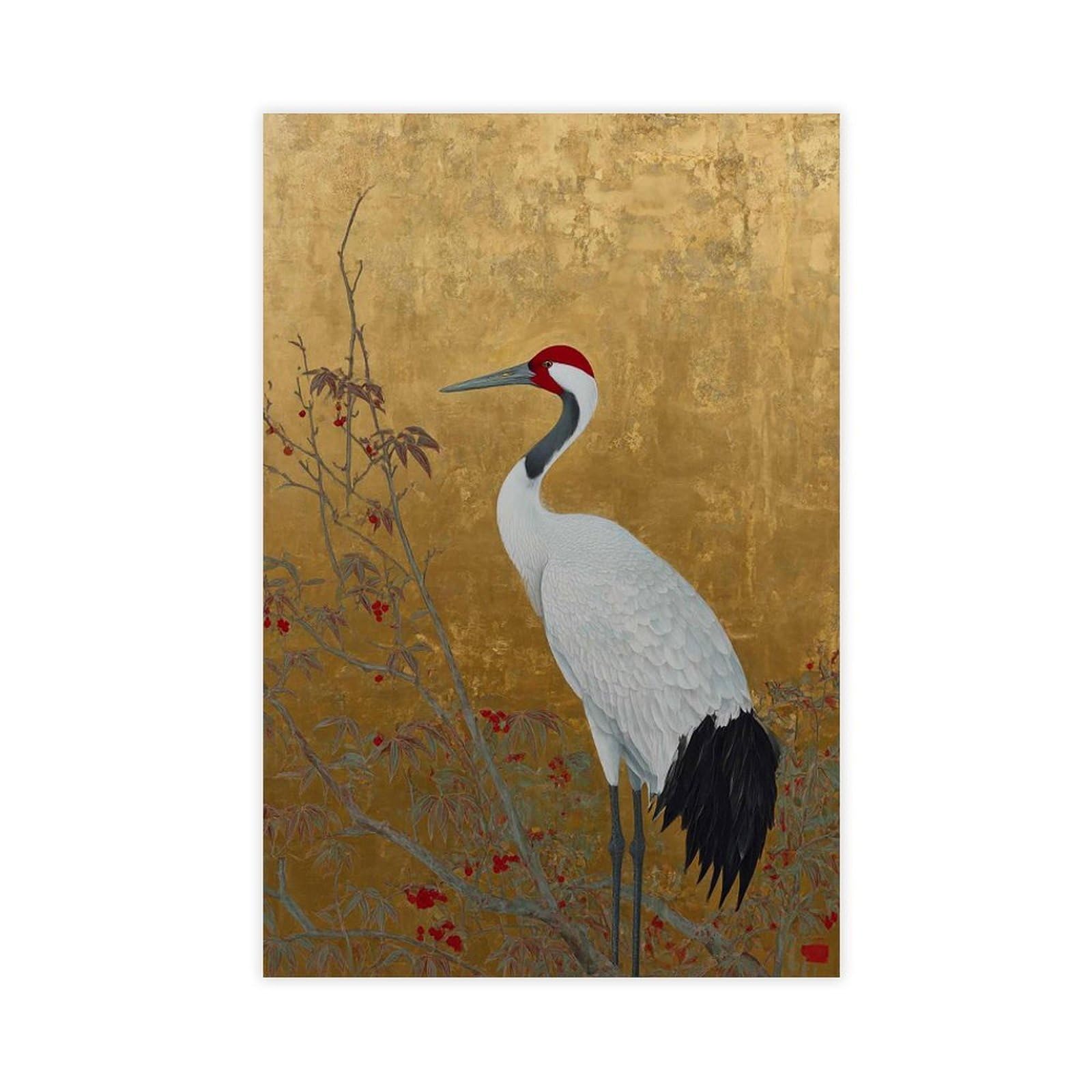 Bareronor Japanese Crane (3) Canvas Poster Bedroom Decor Landscape Office Room Decor Gift 12" L X 18" W