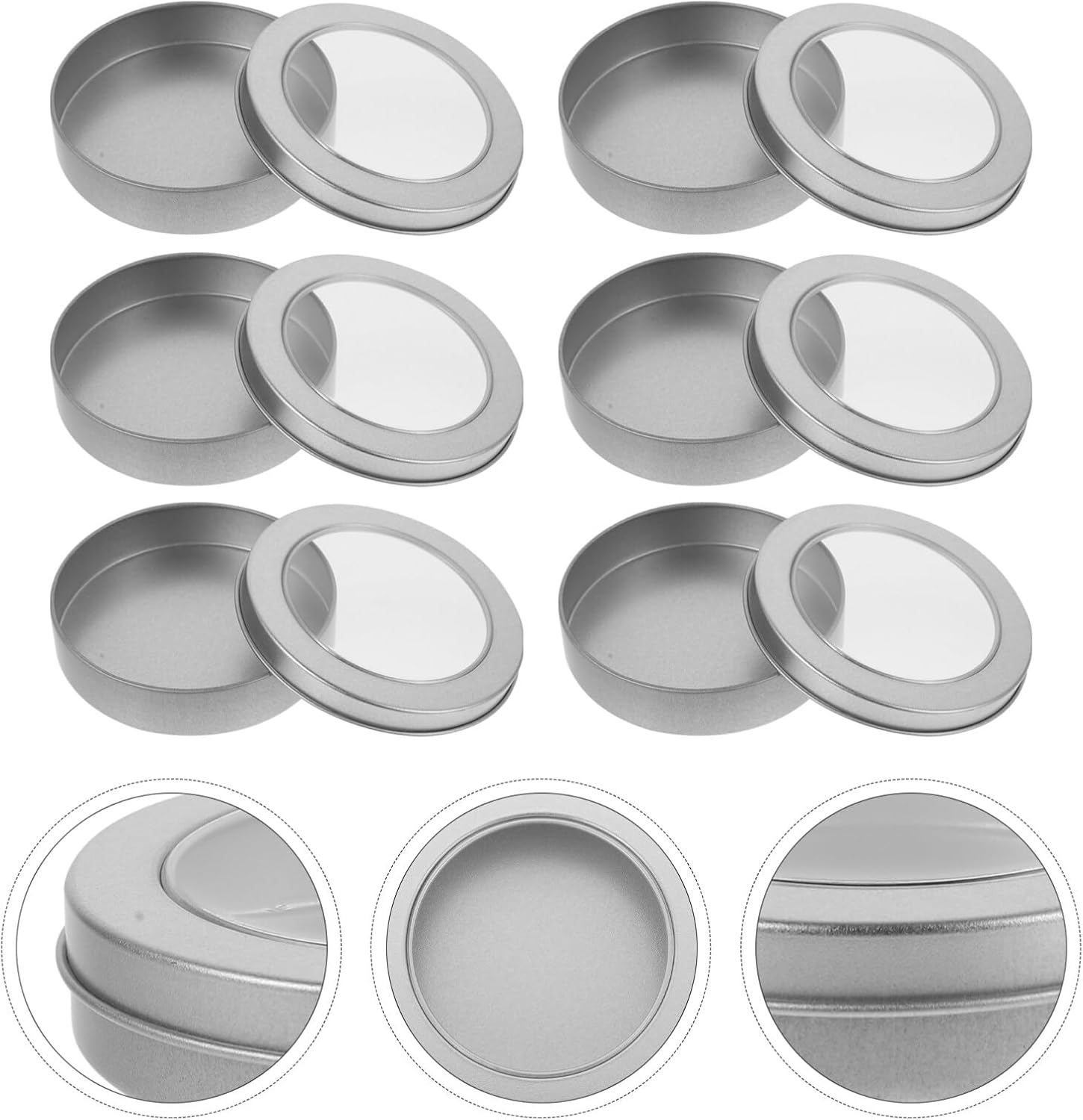 ABOOFAN Metal Tin Jar 10pcs Round Tin Container Candy