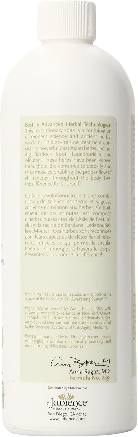 Jadience Body or Foot Detox Soak - Helps Improve Internal Organ Function to Naturally Draw Toxins from The Body, 16 Oz