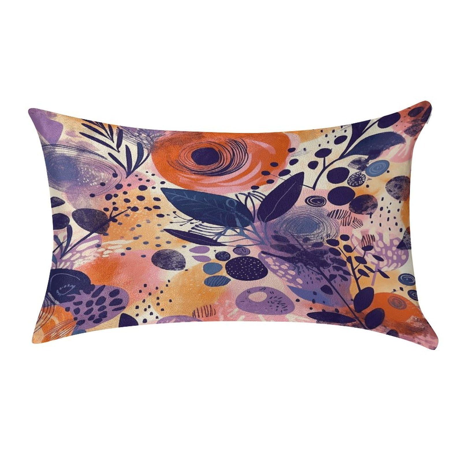 Btcowzrv Style Hand Drawn Floral Pattern Pillow Cover Pillow Case Pillowcase