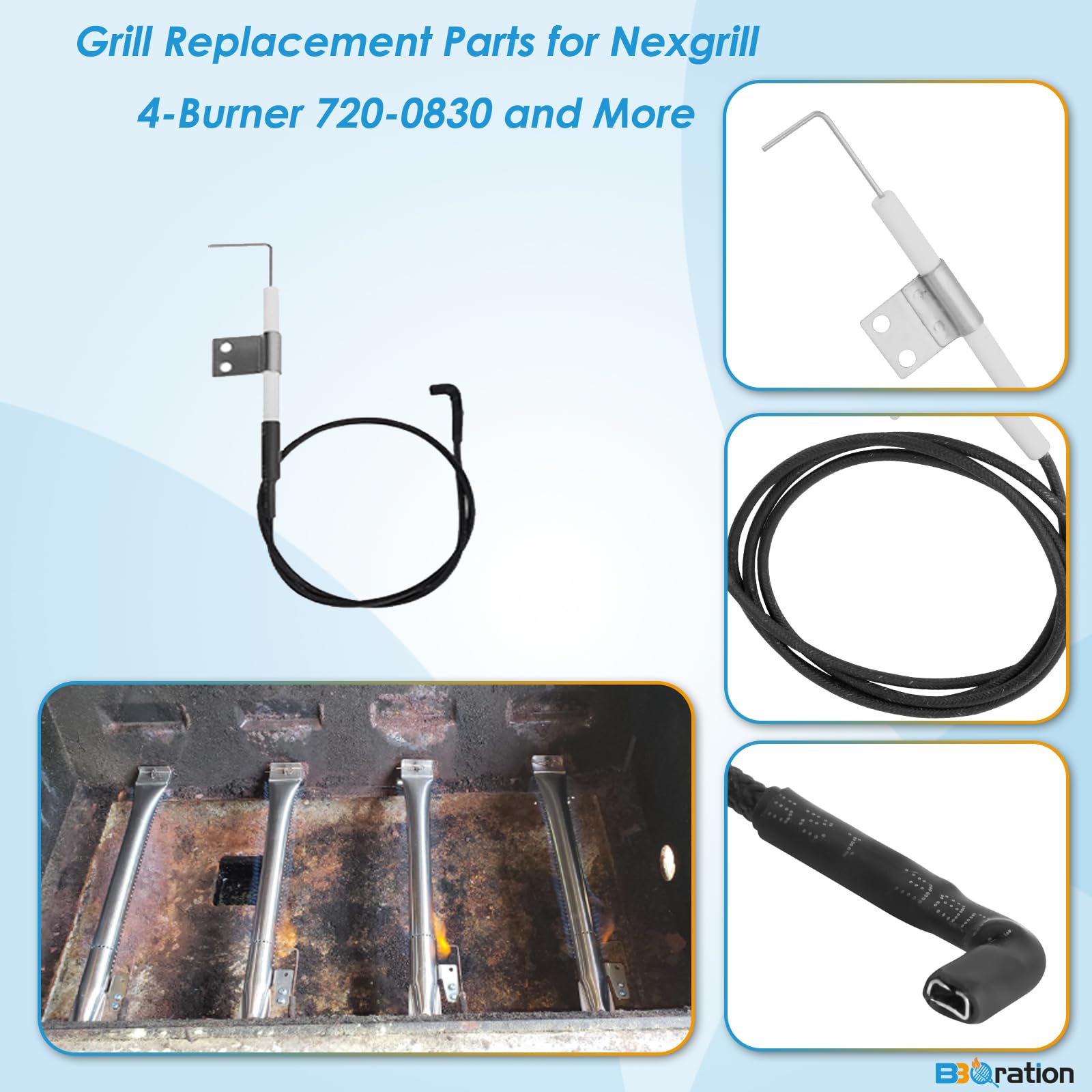 DHL-128-5Q - Kit di accenditori per griglia Nexgrill, 5 uscite, pulsante di accensione per griglia con cavo, per Nexgrill Parts 720-0830 720-0830HR 720-0958A, ricambio per Nexgrill Igniter
