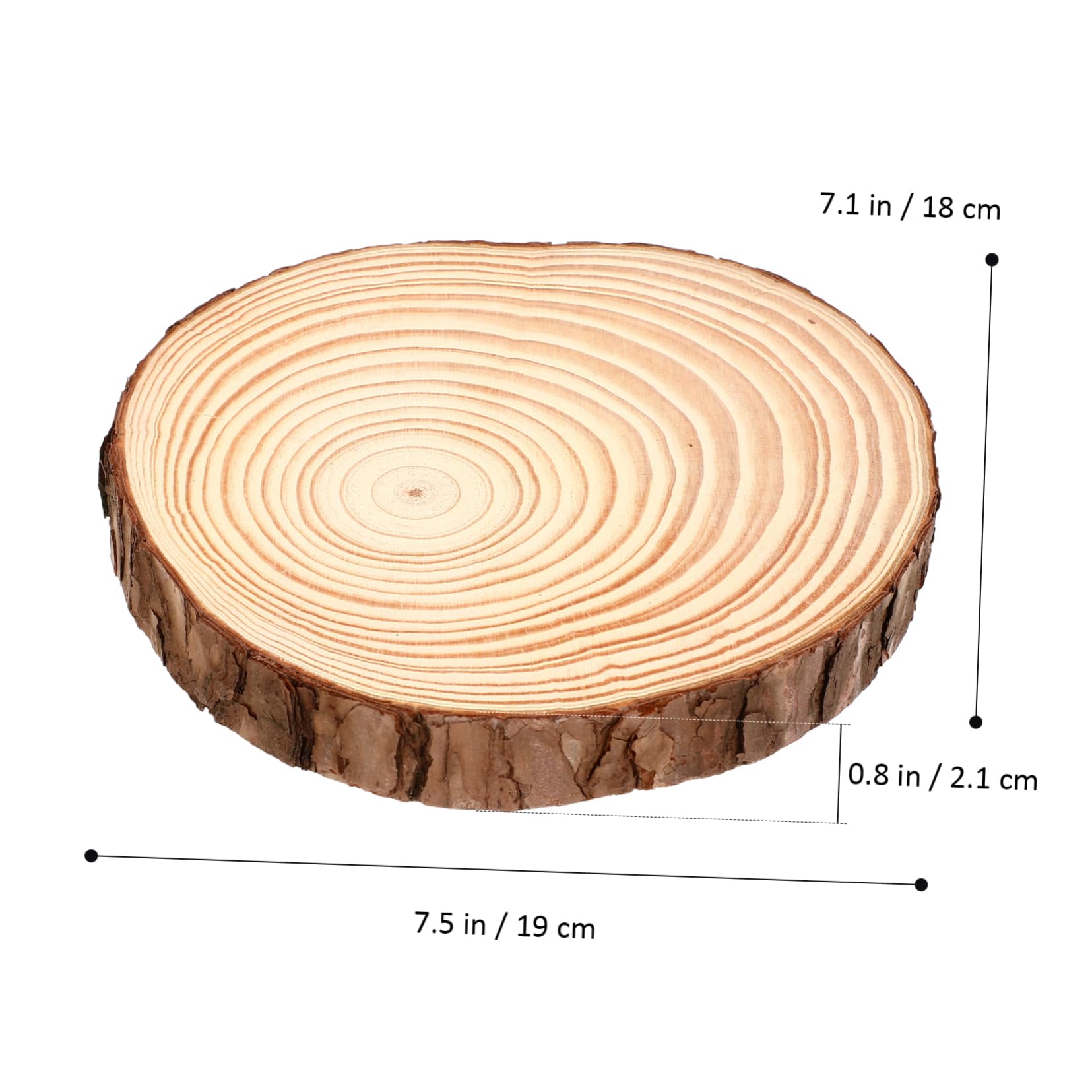 2 Stück Unbemalte Runde Holzscheiben mit Rustikalem Natürlichem Look Vielseitig als Bastelgrundlage für Hochzeiten und Holzdekoration Geeignet