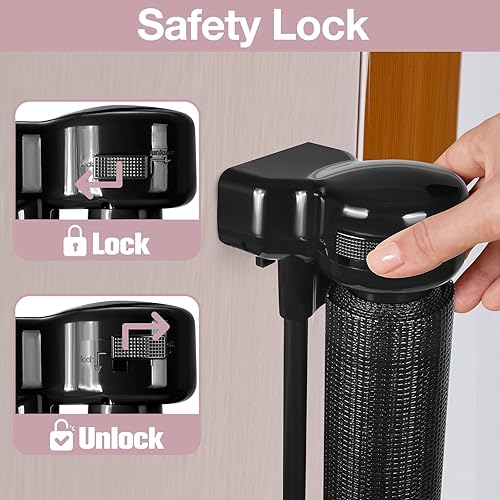 Miniatura 5 de Puertas retráctiles reforzadas de 72 pulgadas de ancho con varillas de apoyo, evita que se arrastre debajo de la puerta retráctil, puerta de malla