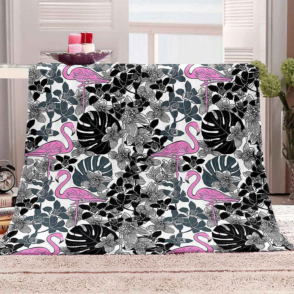 Couverture Polaire Flamant Rose pour Soirée Cocooning au Salon