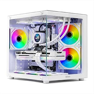 Nuwo Vitra BH100 | Micro-ATX Micro Tower PC Gaming Case | 3 ARGB 120mm Fans | Double Chamber Structure | Front and Side Pa…