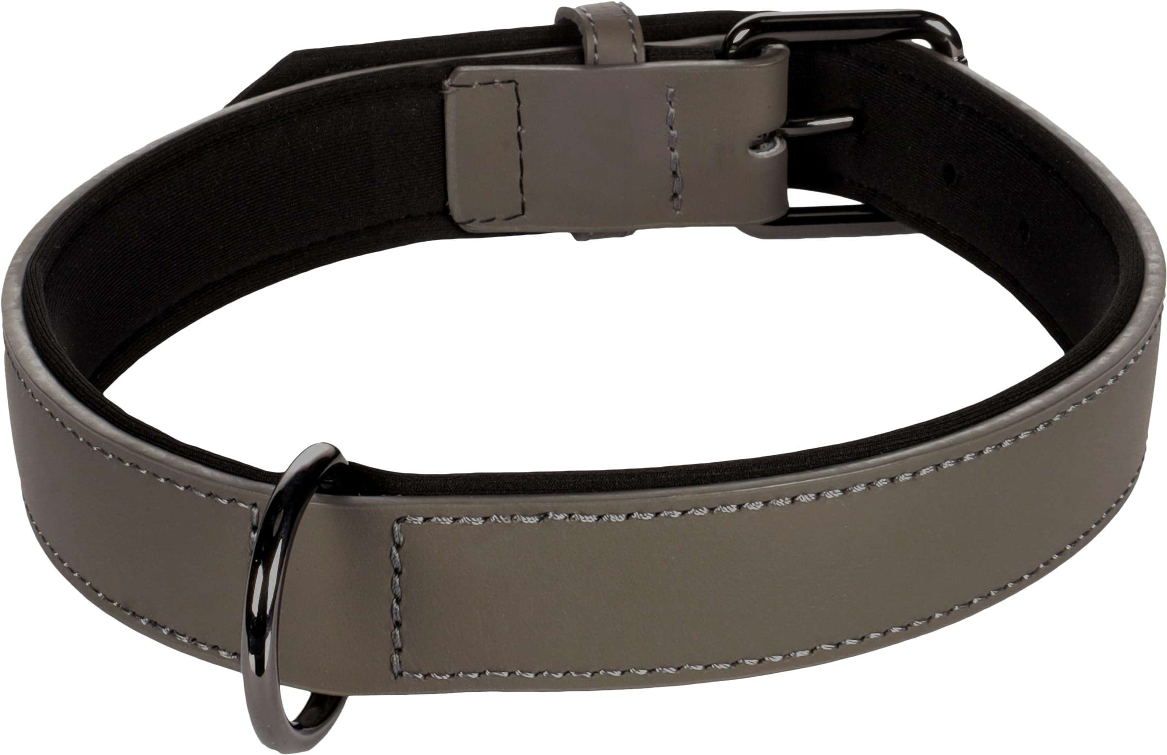 Collier BINTI Gris XL 47/57cm pour grand chien de 30mm de large