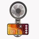 WOYR Portable Mini Fan, 3 Speed Settings, USB Rechargeable, 500mAh Battery, 2 Hours Backup (Grey) gallery image