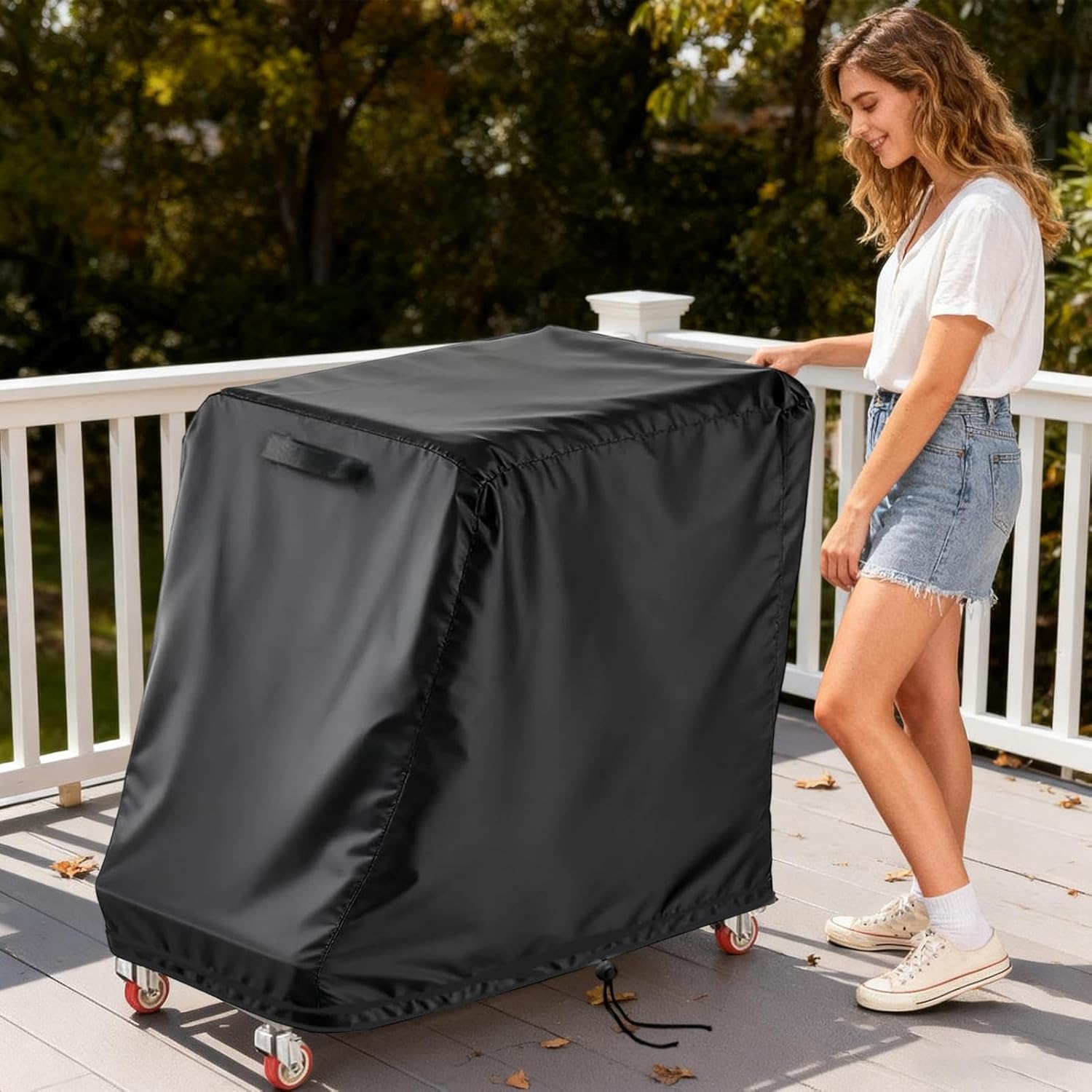 アウトドア 折りたたみ チェア ラック カバー,防水 カート 保護カバー,L字型 折りたたみ可能 椅子ラック 保護カバー - 家庭用