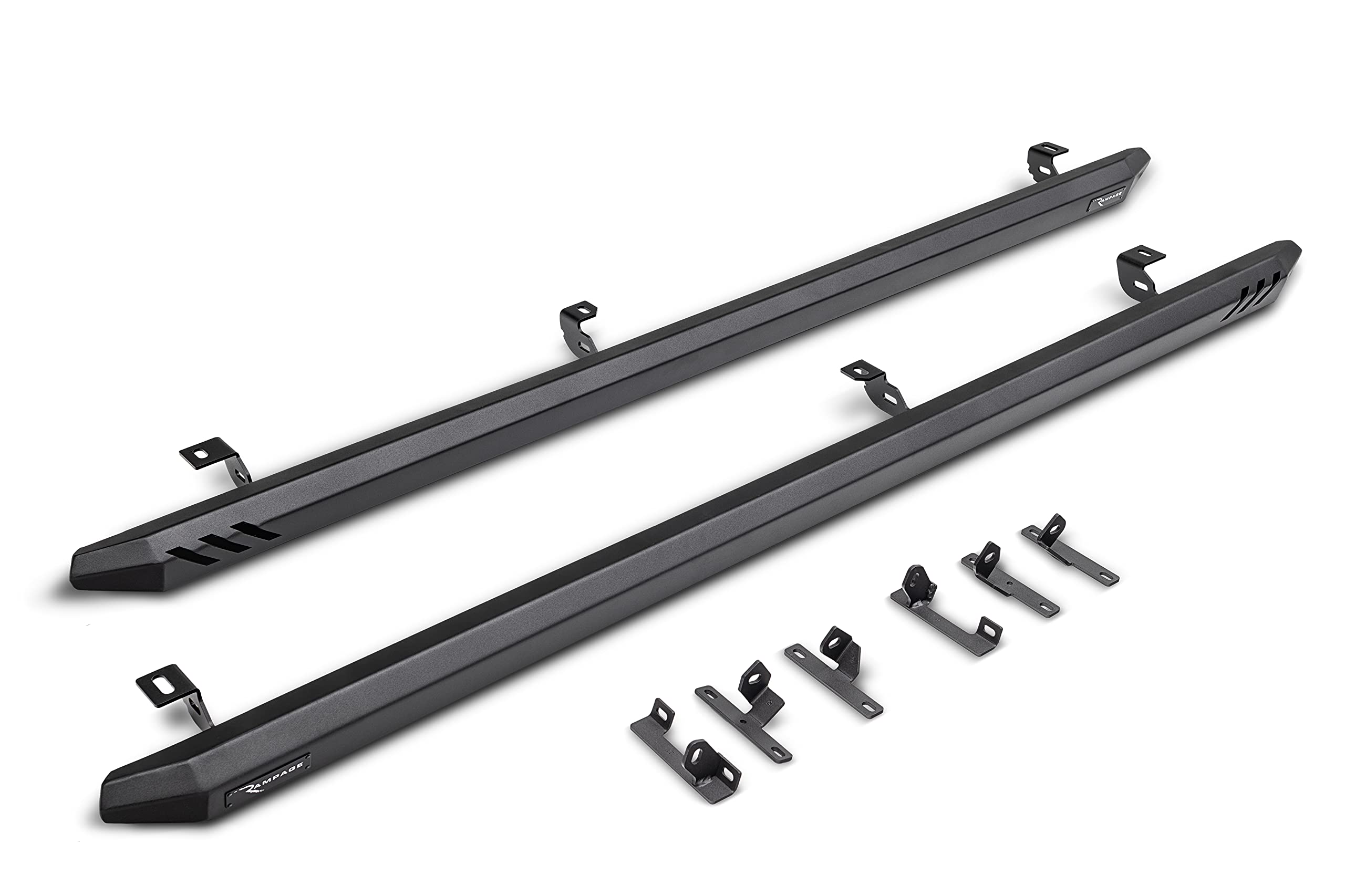 RAMPAGE PRODUCTS Rock Rail Nerf Bars for Jeep Gladiator JT | Pair, Steps Sold Separately, Steel, Black | 26410035 | Fits 2020-2025 Jeep Gladiator JT