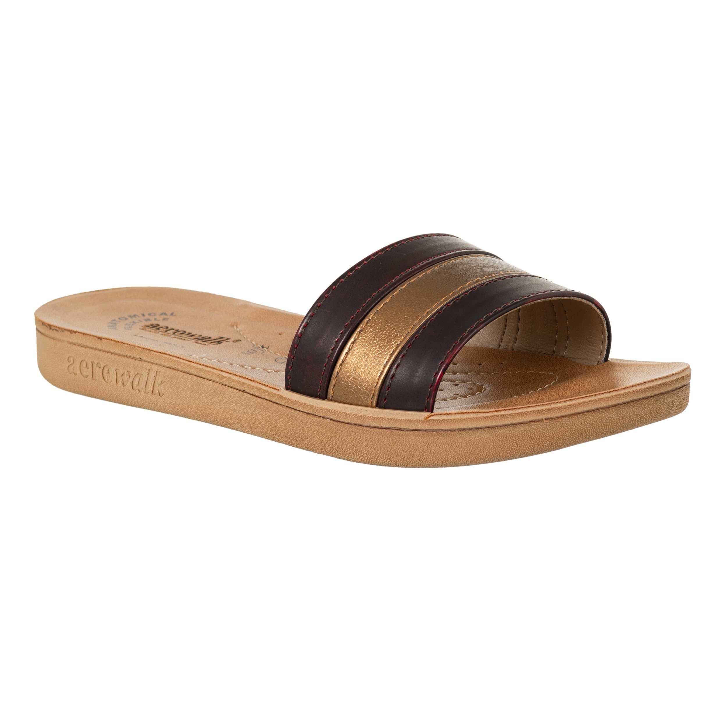 AEROWALK Stylish Fashion Slipper for Women | Comfortable| Lightweight | Anti Skid | Casual Office Footwear (MZ05_MAROON_39) (B0CSW8XQKB) Amazon Price History, Amazon Price Tracker
