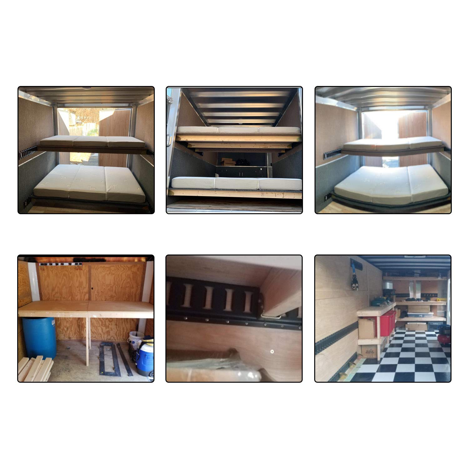 DasMarine 8 Pack E Track Wood Beam Socket Fittings,E Track Beam Socket