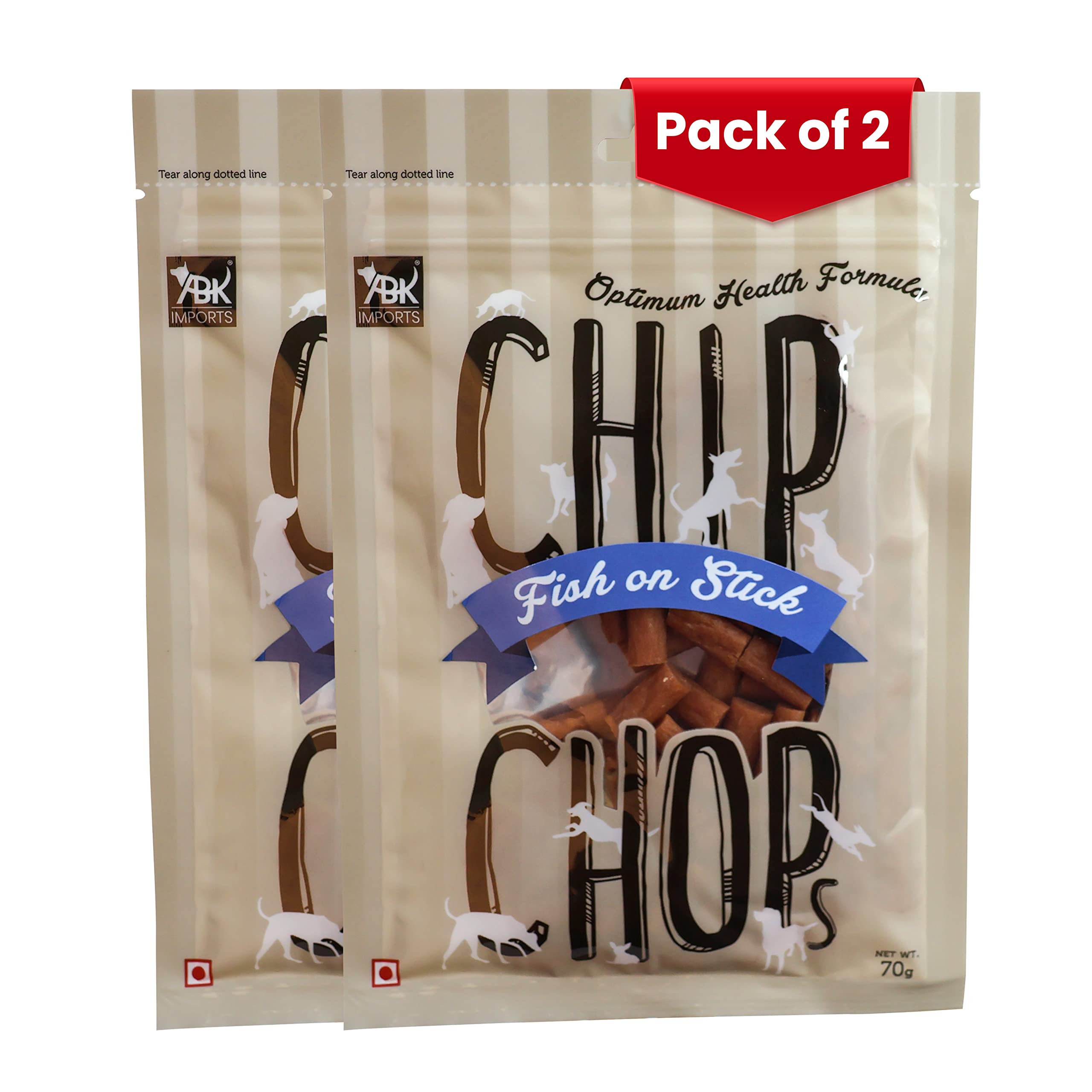 Chip Chops Fish On Stick Dog Treat,Easy to Digest, No Artificial Flavors Added, Multi-Pack (Pack of 2) - 140G, for All Life Stages (B07GFH8MD8) Amazon Price History, Amazon Price Tracker