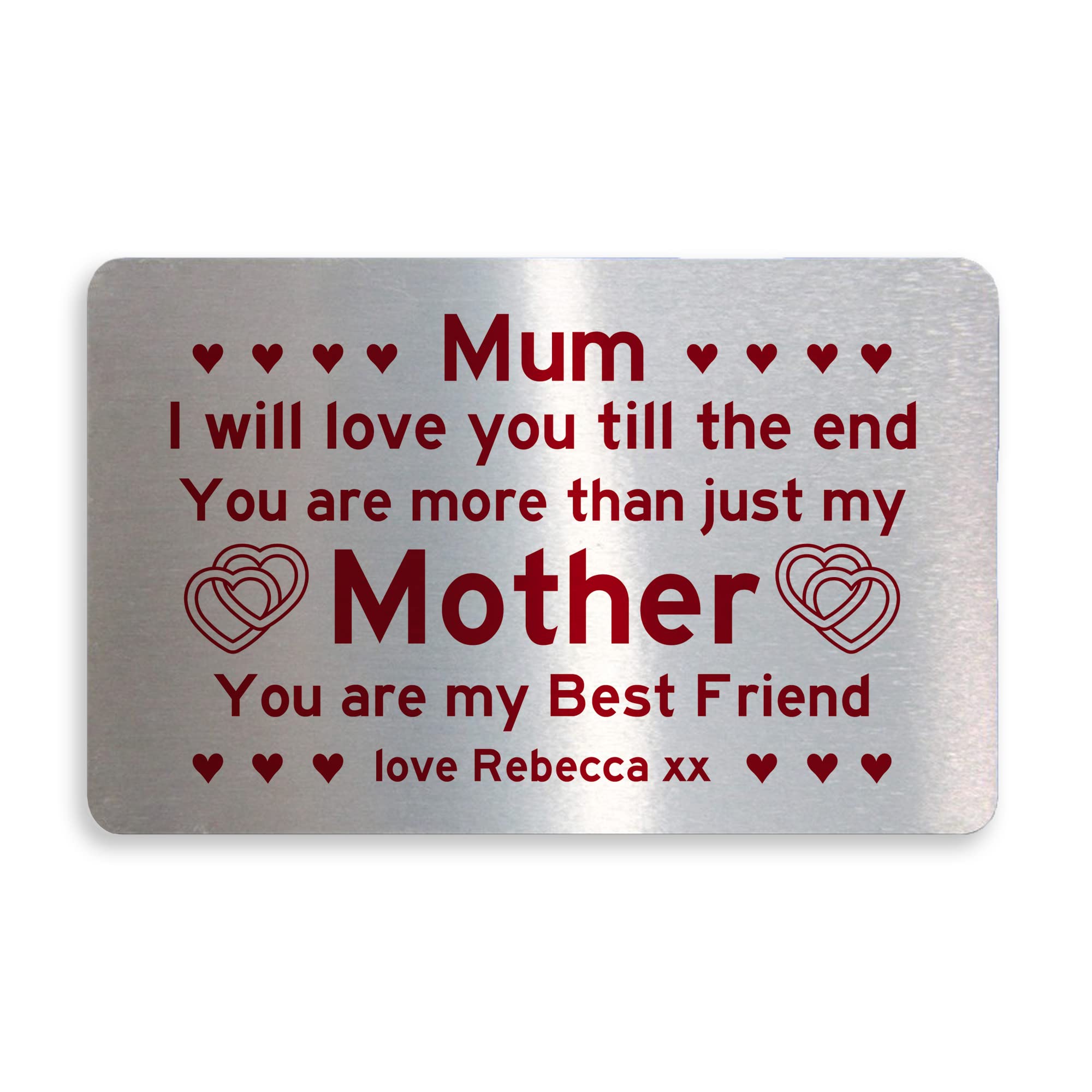 RED OCEAN Personalised Mothers Day Birthday Gift For Mum Gift From Daughter Son Love Gift