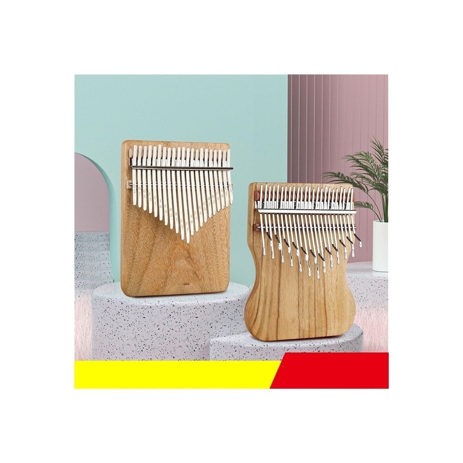 Kalimba Deska typu mahoń w kolorze drewna 24-tonowy fortepian kciukowy Kalimba przenośny instrument muzyczny dla początkujących